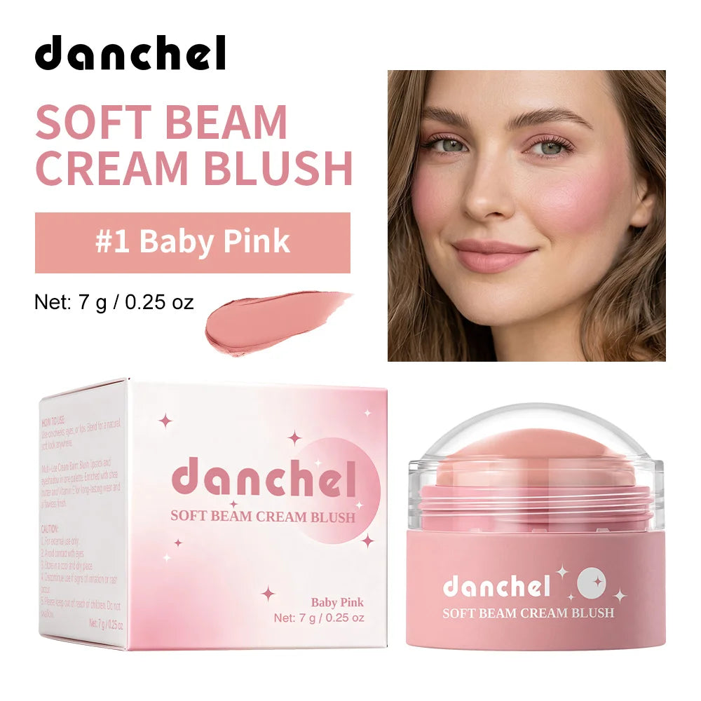 Long-Lasting Soft Cream Blush for Cheeks, Lips, and Eyes - 25