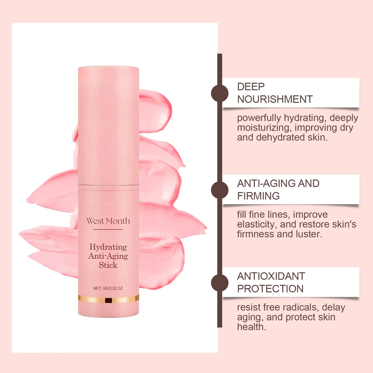 Collagen Anti-Aging Moisturizing Balm Stick for Face Wrinkle Reduction
