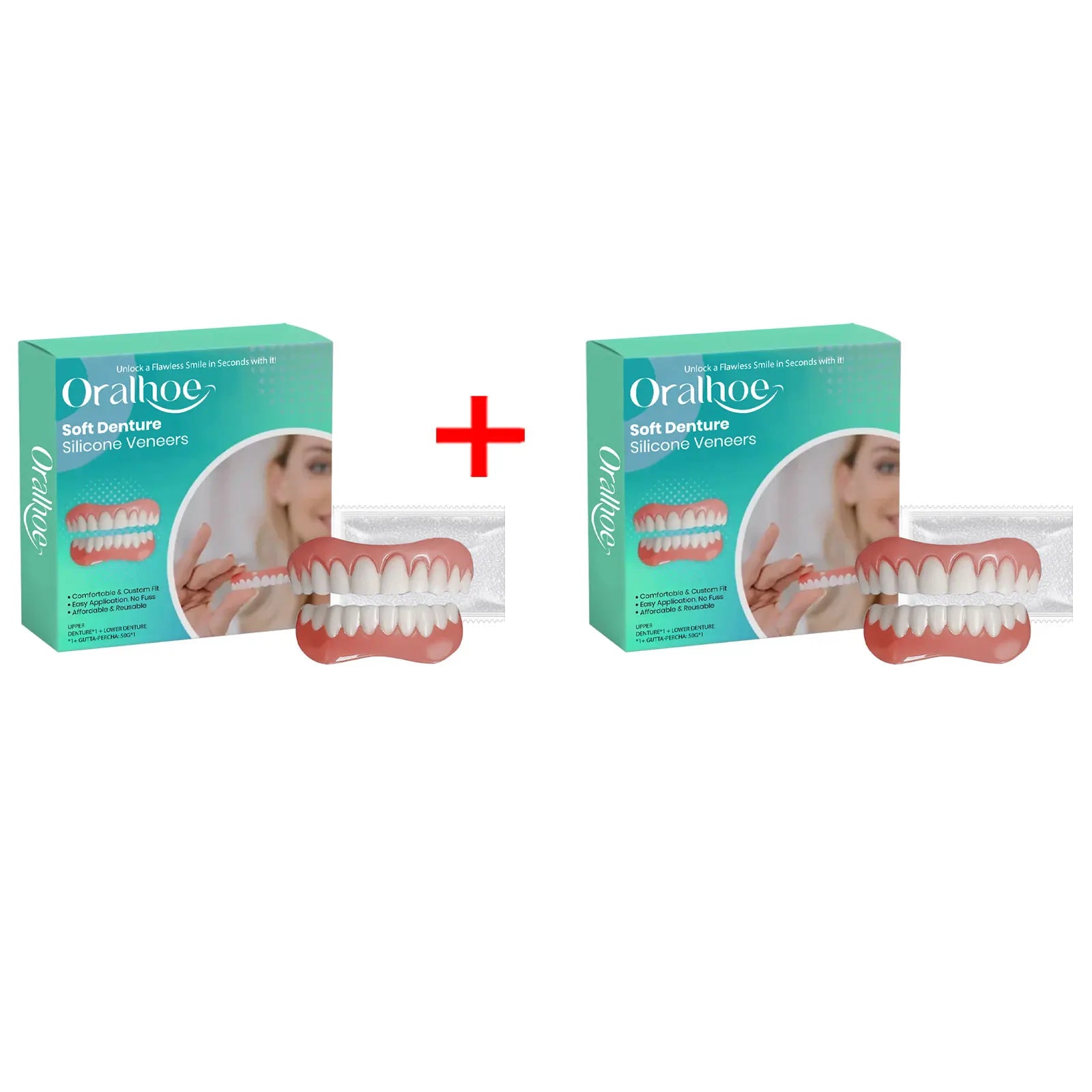 Flexible Silicone Cosmetic Denture Set for a Natural Radiant Smile - 15