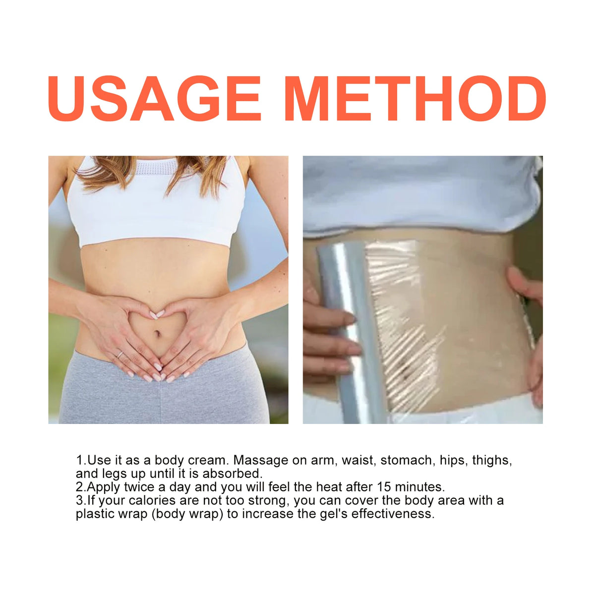 Anti-Cellulite Hot Massage Cream for Body Slimming and Skin Tightening