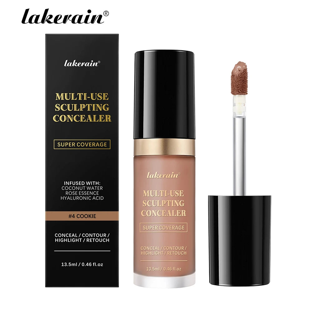 5-Color Full Coverage Waterproof Sculpting Concealer for Face and Blemishes