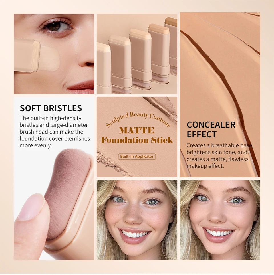Serum-Boosted Skin Tint Foundation Stick for Radiant Hydrating Coverage
