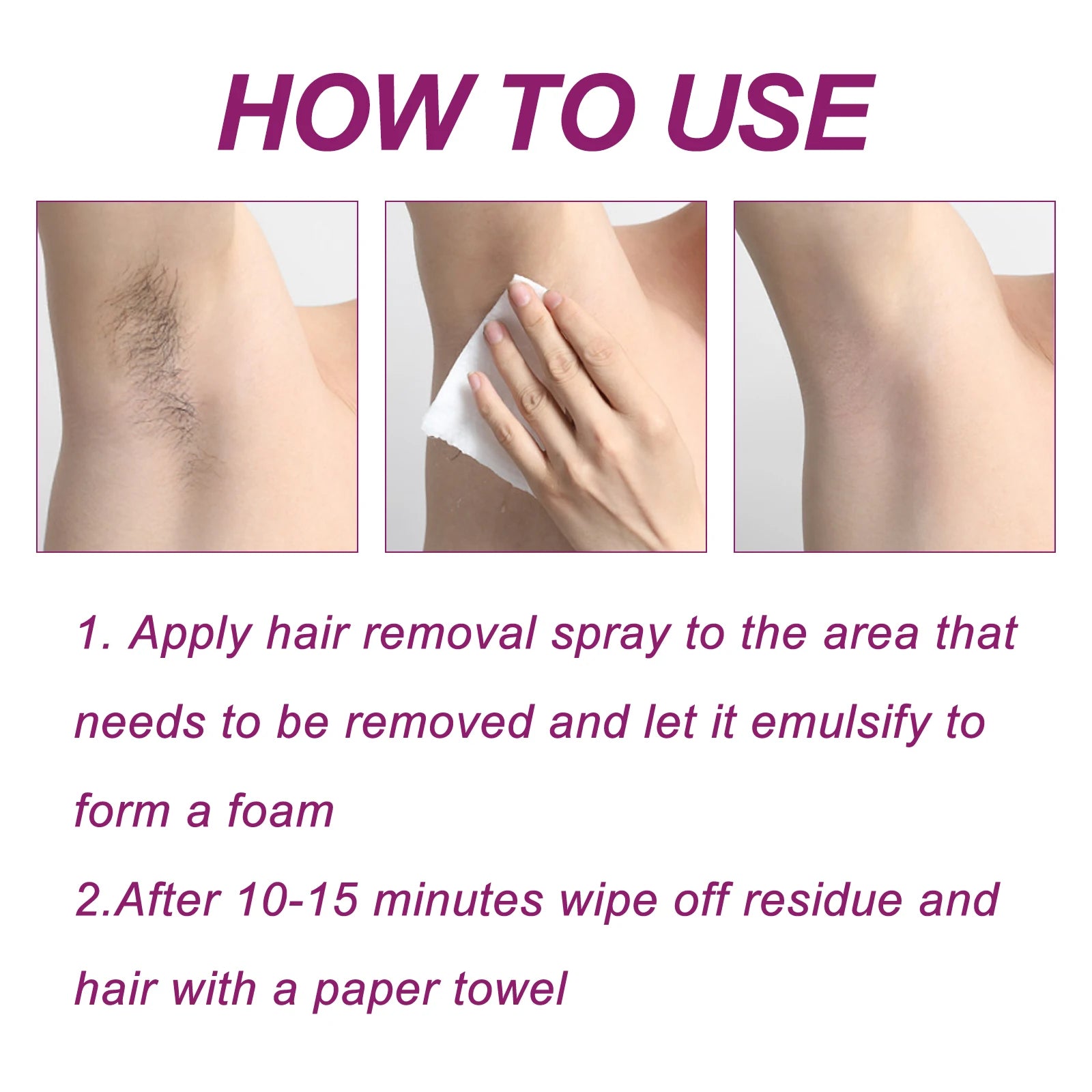 Gentle Painless Hair Removal Spray for Smooth Skin - 10