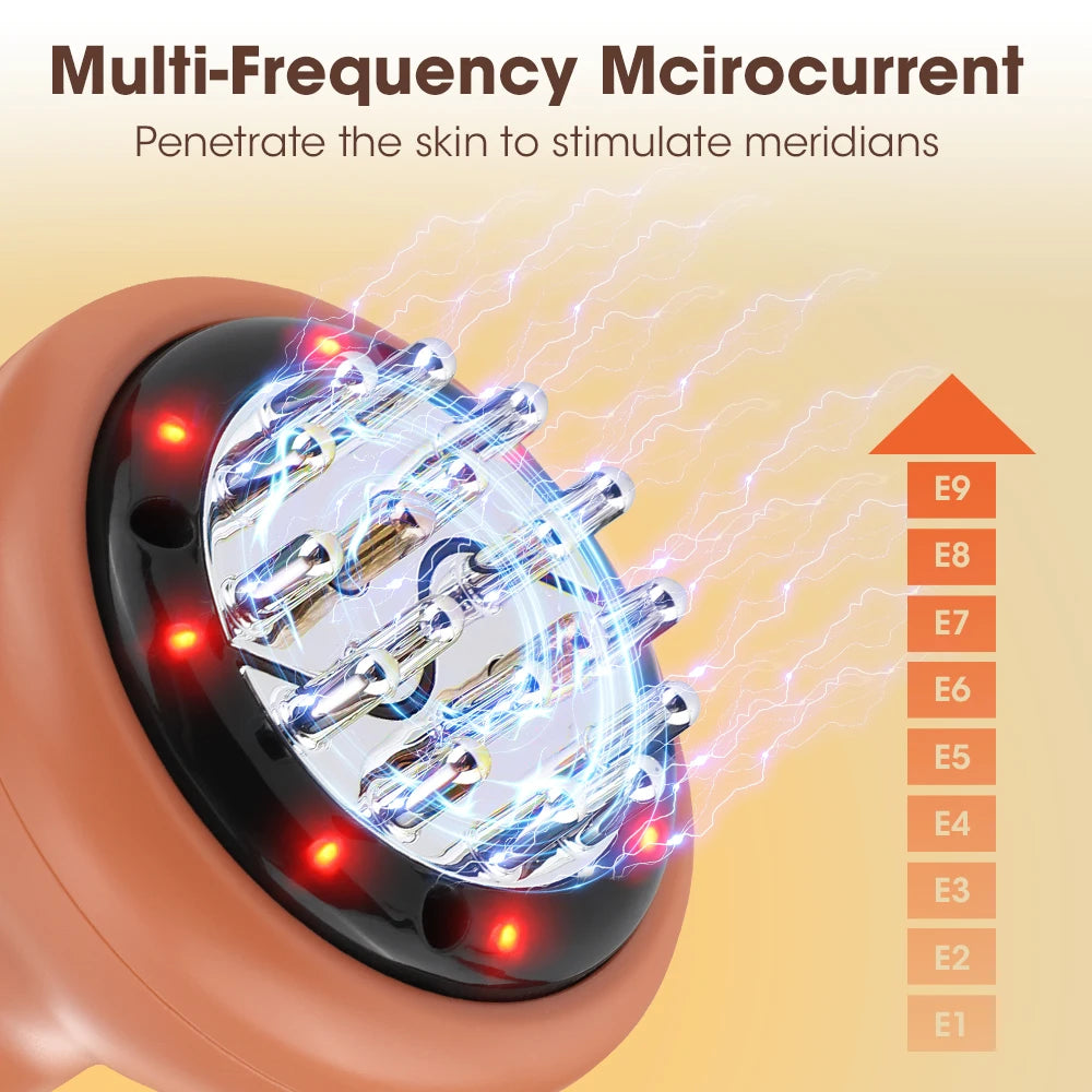 Electric Cupping and Scraping Massager with Heat and Vibration