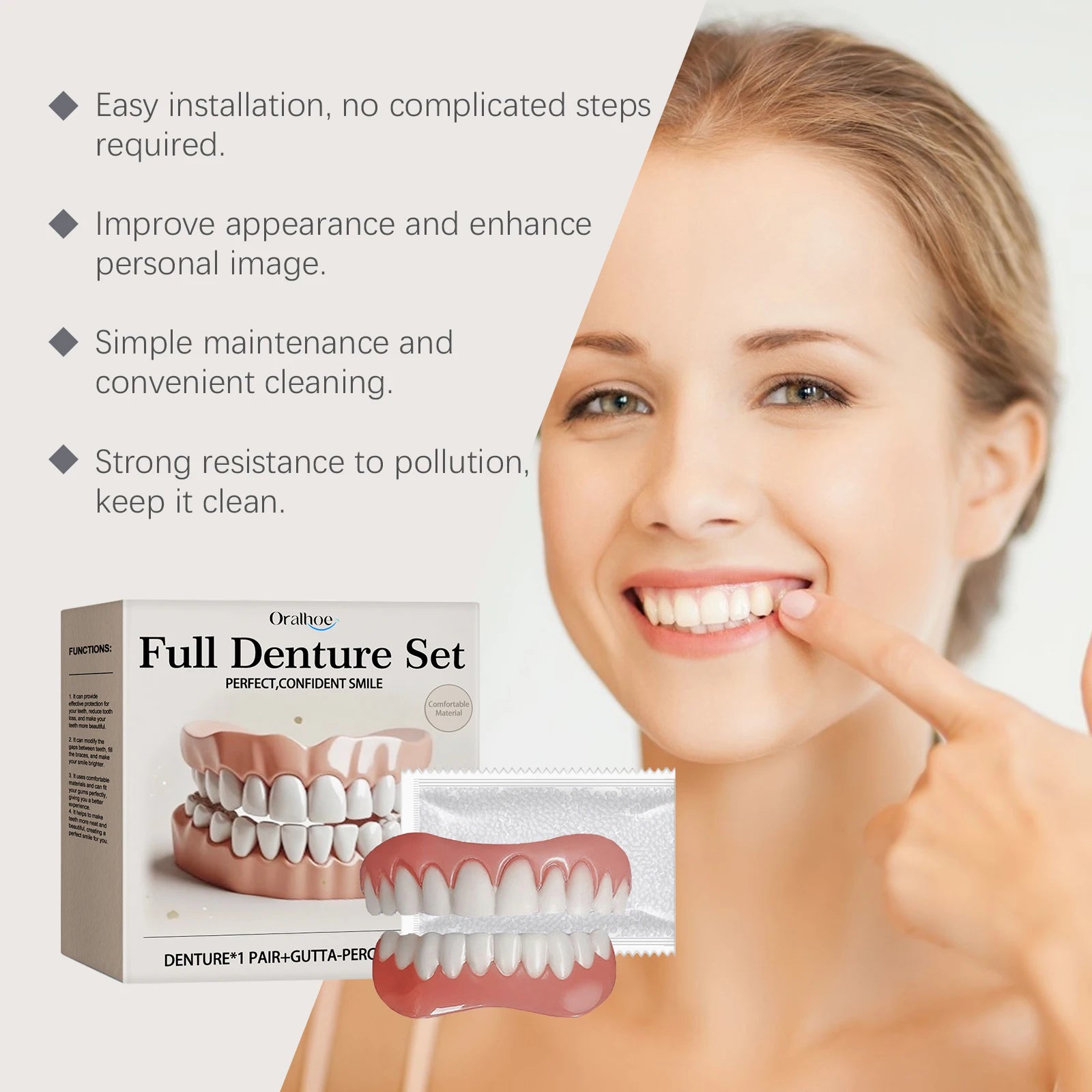 Temporary Silicone Denture Set for Instant Teeth Repair and Smile Makeover - 5