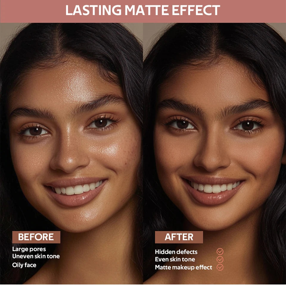 Long-Lasting Matte Bronzer Powder for Smooth Face Contouring - 10