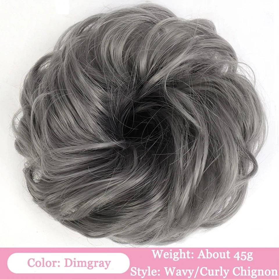 Curly Messy Bun Hair Extension with Drawstring for Instant Volume - 37