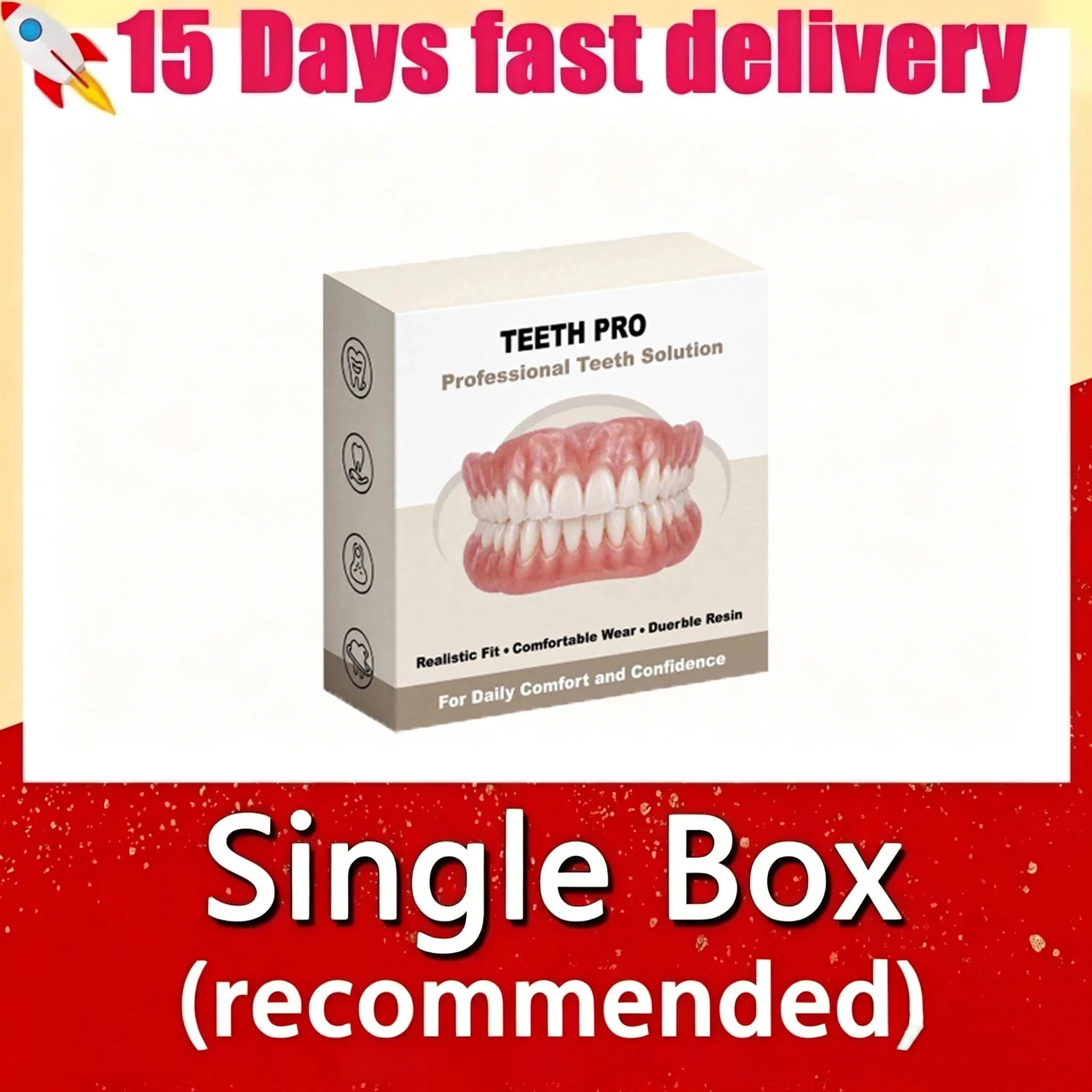 Comfortable Soft Silicone Realistic Dentures for a Bright Confident Smile - 12