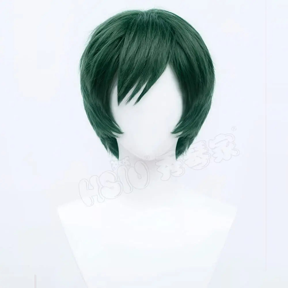 Short Green Anime Cosplay Wig for Costume Parties - 5