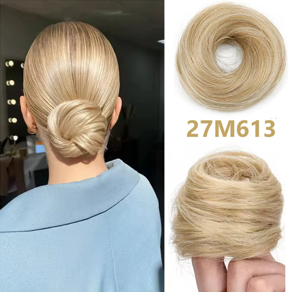 Messy Bun Hair Extension Scrunchie - 11