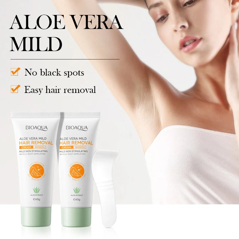 Pain-Free Aloe Vera Hair Removal Cream for Sensitive Skin - 5