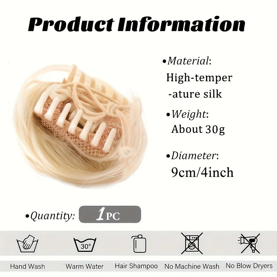 Synthetic Braid Hair Scrunchie for Instant Messy Bun Updos