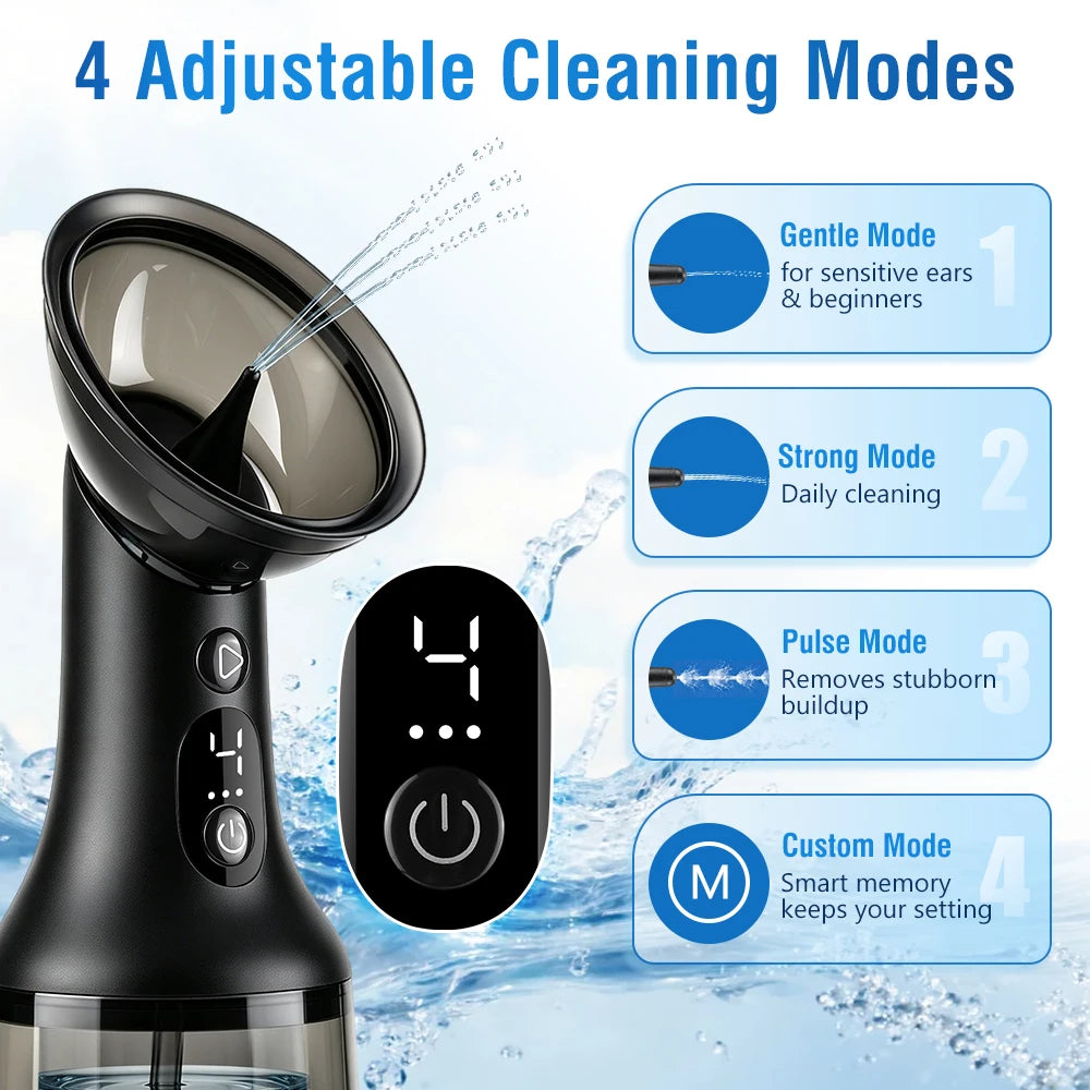 Electric Ear Wax Removal Irrigation Kit with 4 Adjustable Cleaning Modes - 3
