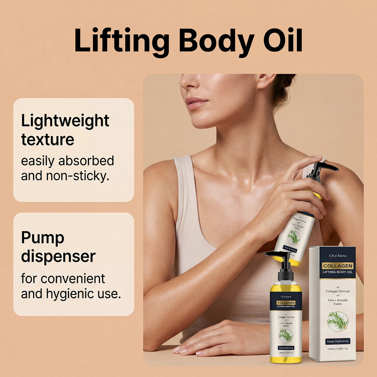 Collagen Lifting and Firming Body Oil for Smooth Hydrated Skin