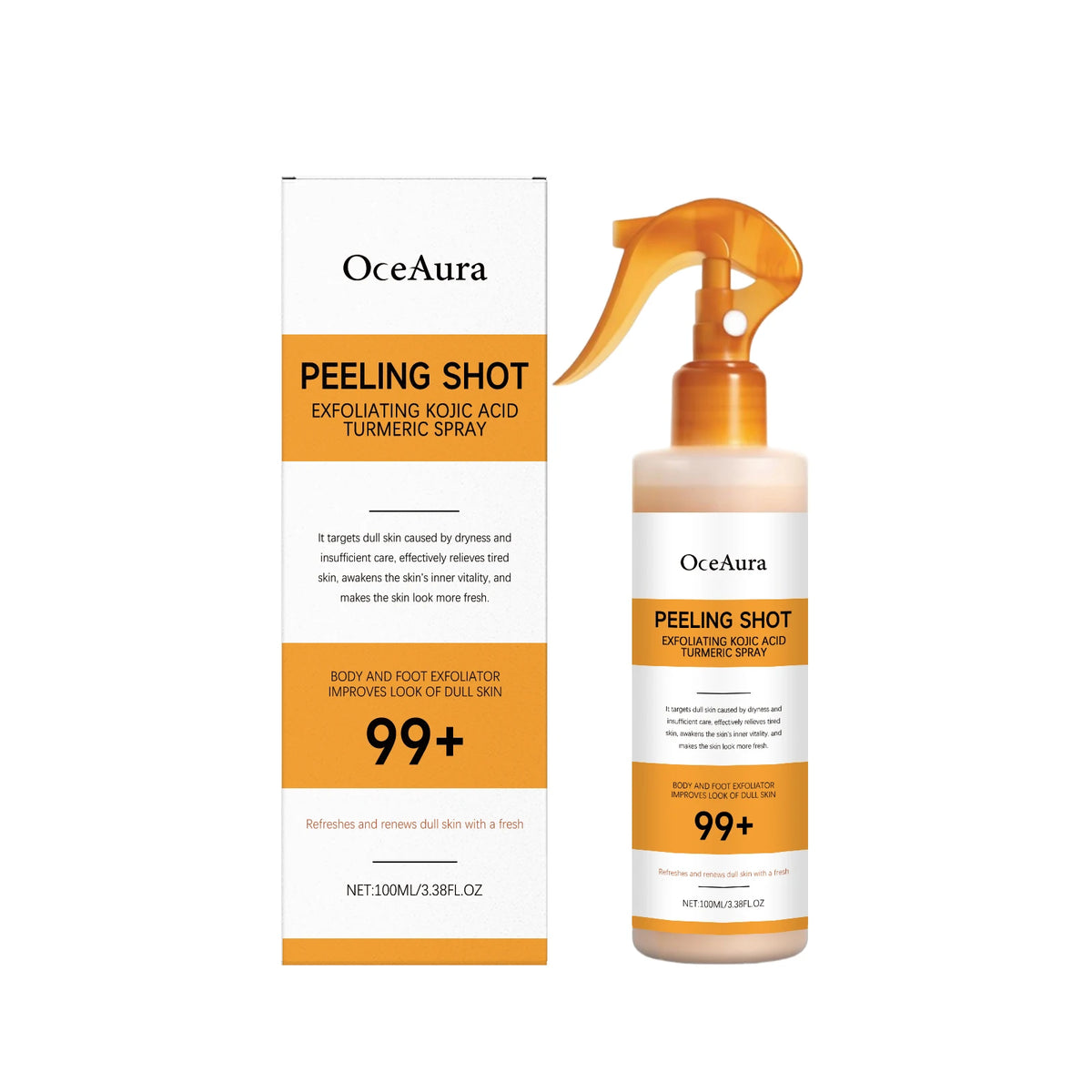 Exfoliating Body and Foot Peeling Spray for Smoother Brighter Skin