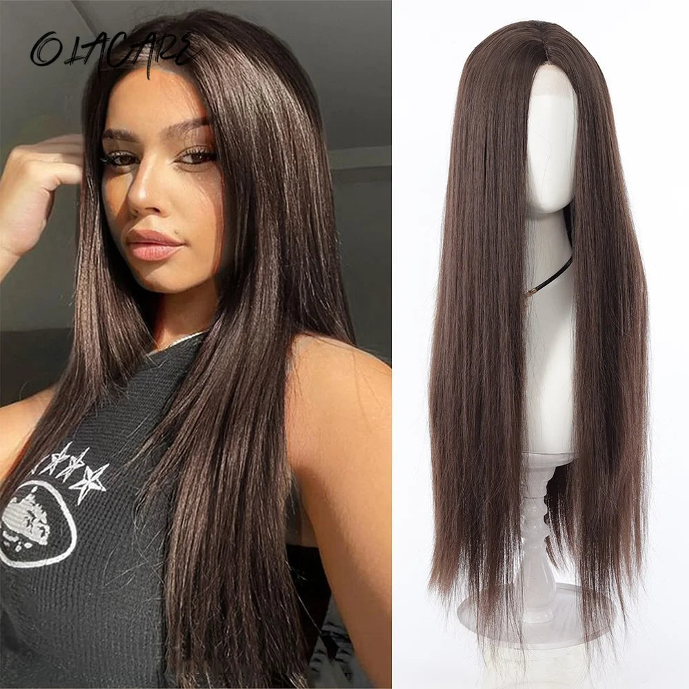 24 Inch Long Pink Cosplay Wig with Bangs