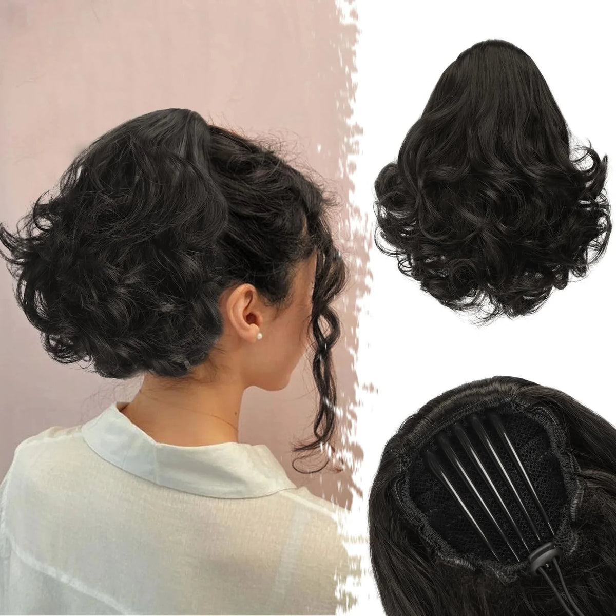 Short Curly Claw Clip Ponytail Hair Extension for Instant Volume