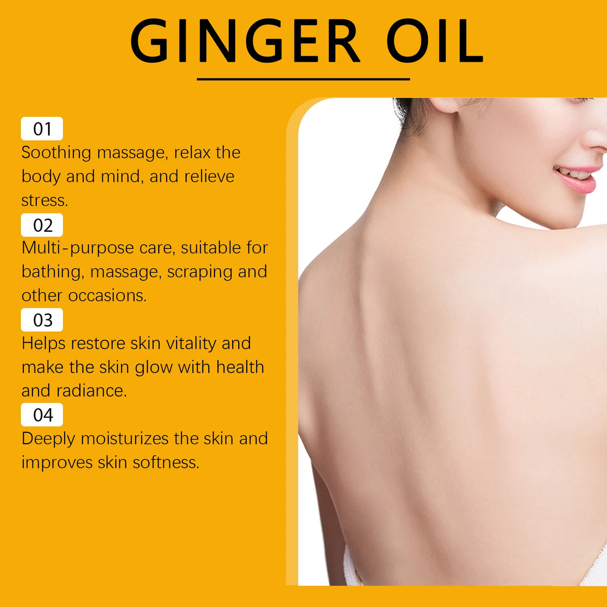 Ginger Essential Massage Oil for Muscle Relief and Skin Nourishment