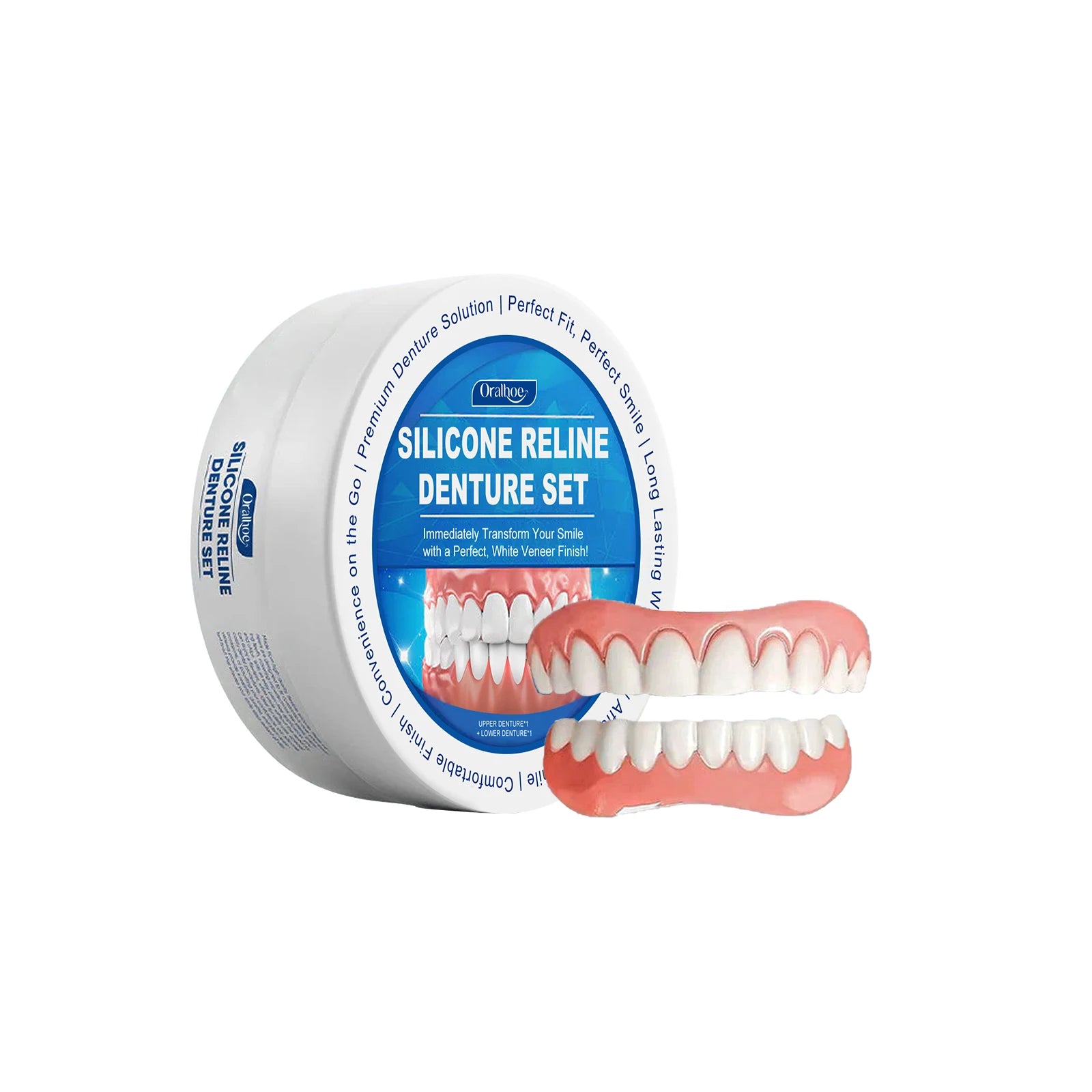 Soft Silicone Denture Reline Kit for Comfortable Temporary Dental Repair - 1