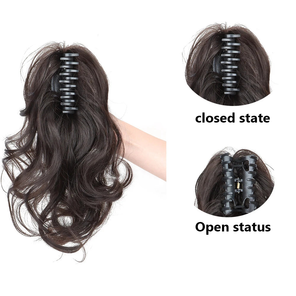 Curly Ponytail Claw Clip Hair Extension for Instant Voluminous Styles