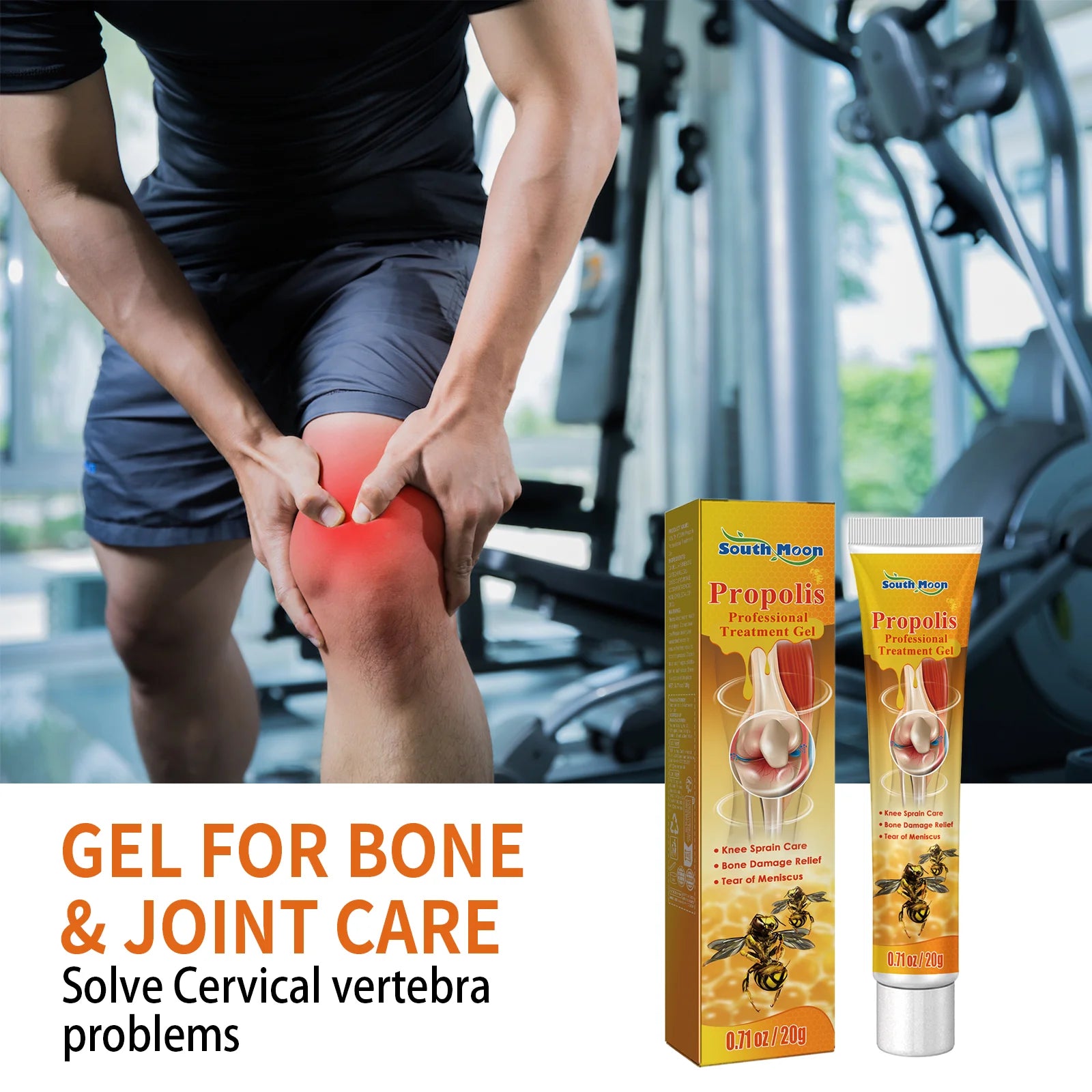 Propolis Joint Relief Cooling Gel for Knees Back and Muscle Soreness - 8