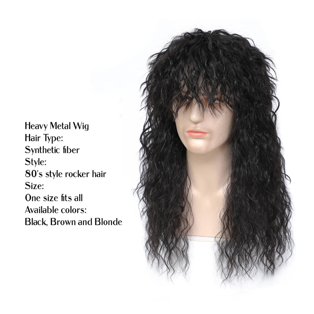 Long Wavy Black Costume Wig for Halloween Parties and Cosplay Events