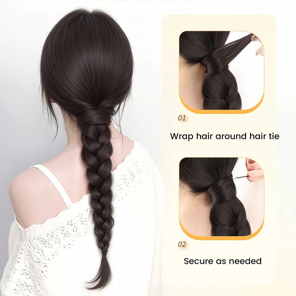 20-Inch Braided Ponytail Extension for Effortless Hairstyles - 4