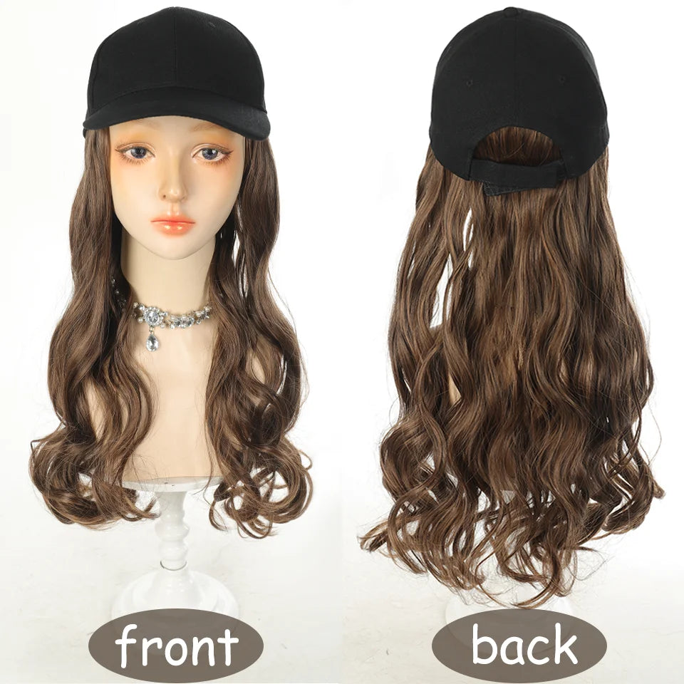 18-Inch Wavy Baseball Cap Wig for Instant Hair Transformations - 7