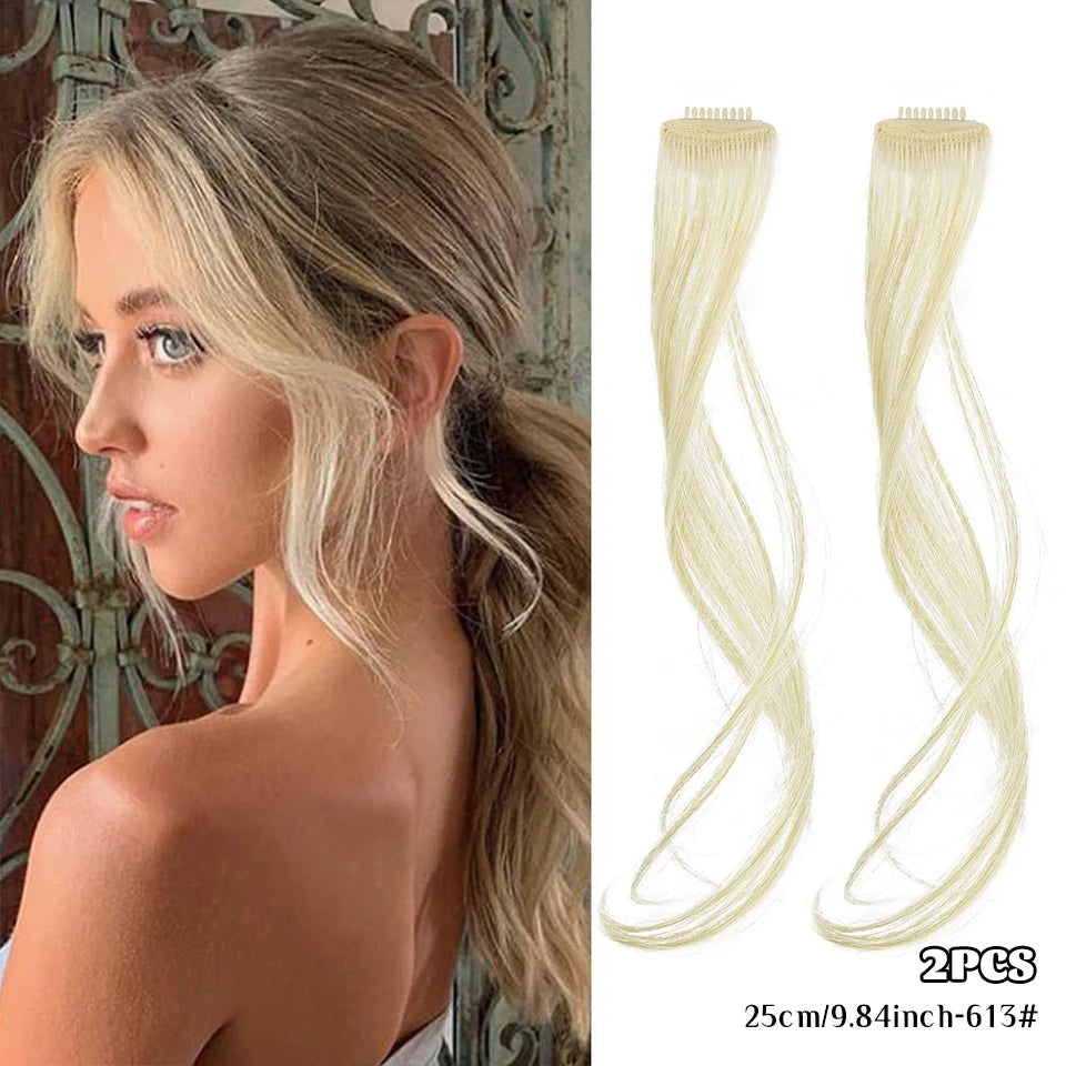Clip-In Synthetic Hair Side Bangs for Instant Volume - 20