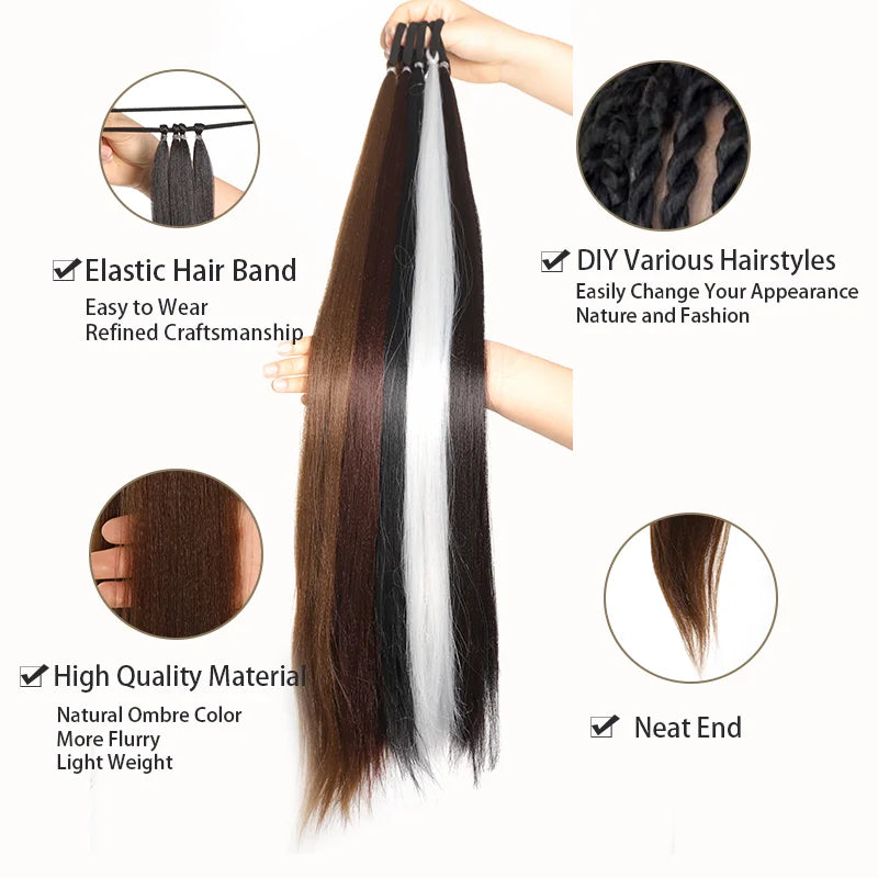 28-Inch Long Braid Ponytail Extension with Hair Tie - 5
