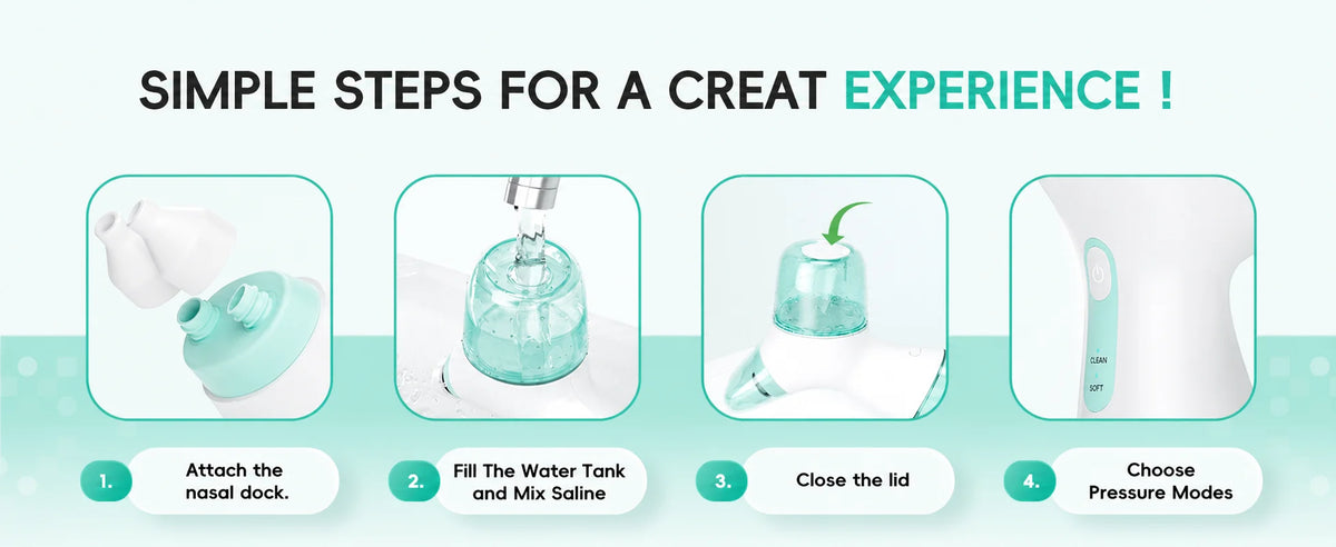 Electric Nasal Irrigator for Sinus Congestion and Allergy Relief