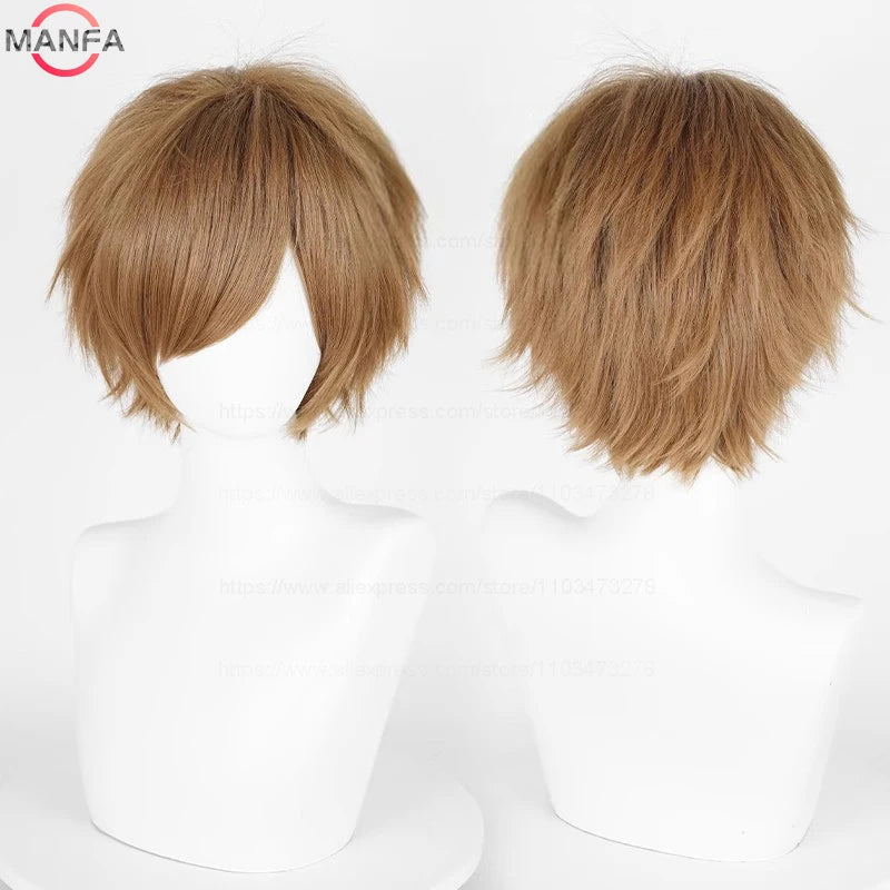 30cm Short Straight Cosplay Wig for Men and Women - 17