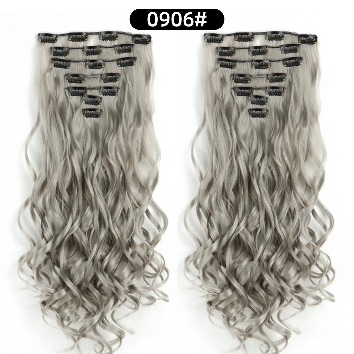 22 Inch Deep Wave Clip-In Hair Extensions Full Head Set - 20