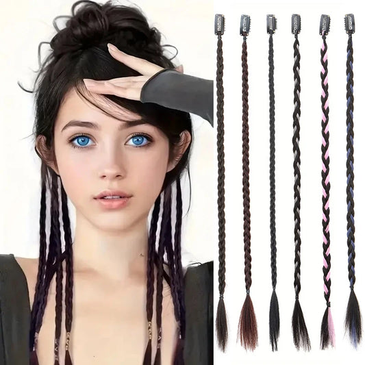 20-Inch Clip-In Synthetic Box Braid Hair Extensions