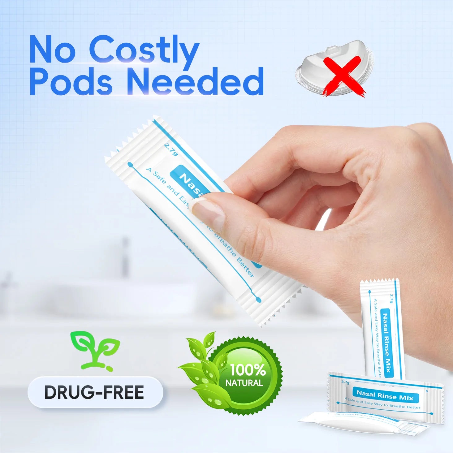 Electric Nasal Irrigation System and Sinus Congestion Relief Kit - 8