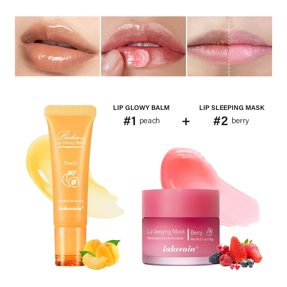 Hydrating Lip Repair Balm and Overnight Recovery Sleeping Mask Set