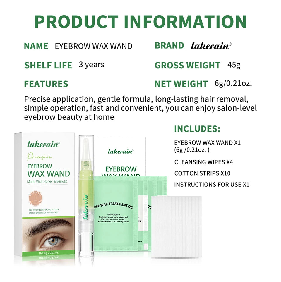 Precision Eyebrow Wax Wand for Easy At-Home Hair Removal