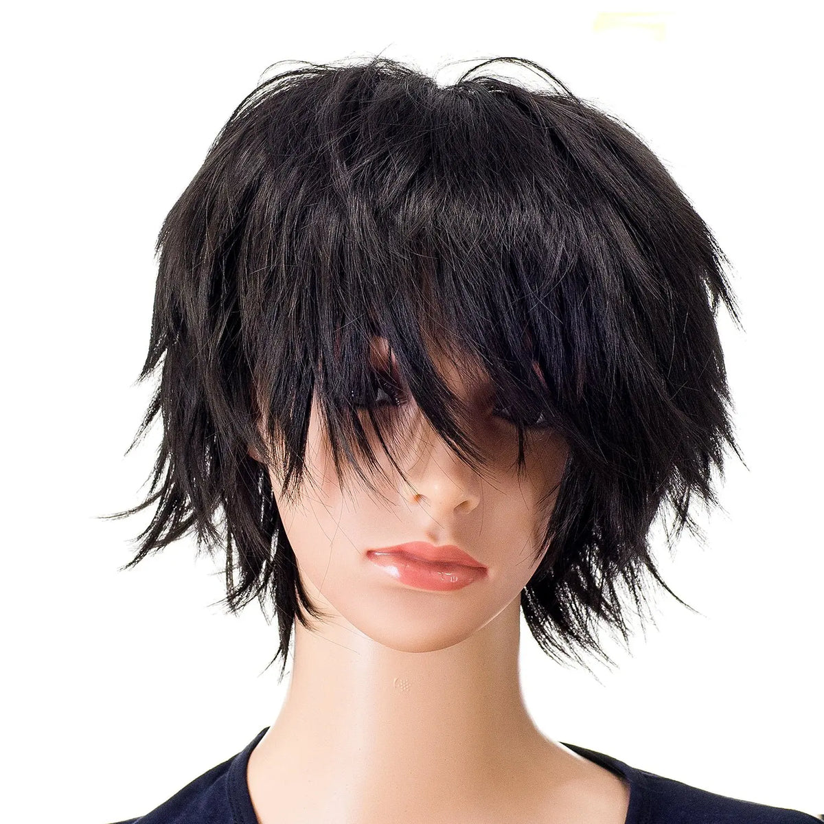 Short Spiky Layered Anime Cosplay Wig for Men and Women