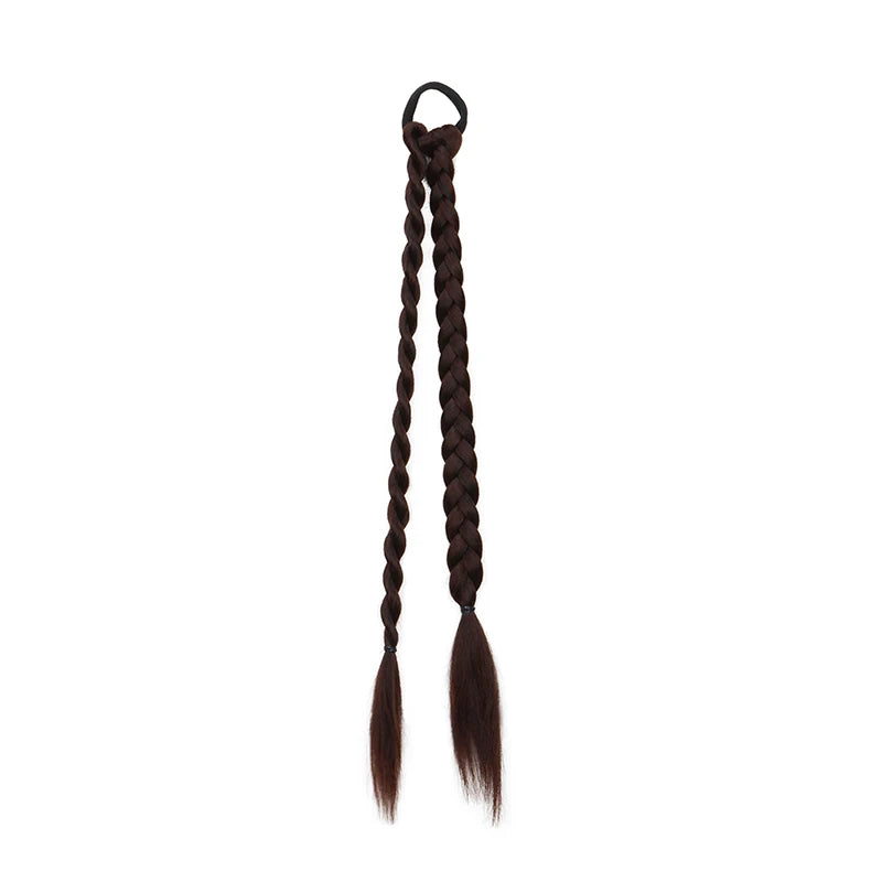 Synthetic Braided Hair Extensions Ponytail Holder for Women - 10