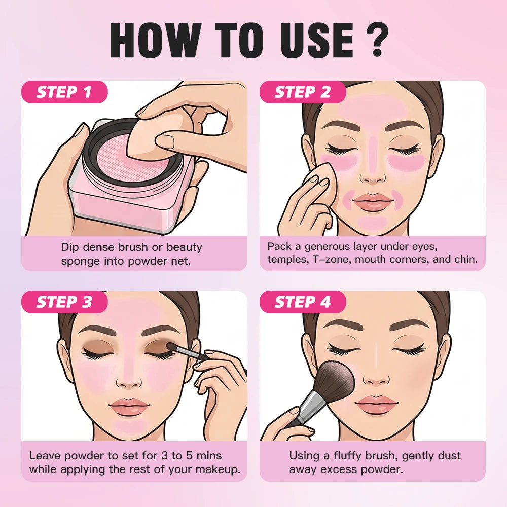 Matte Finish Loose Baking and Setting Powder for Flawless Long-Lasting Wear - 14