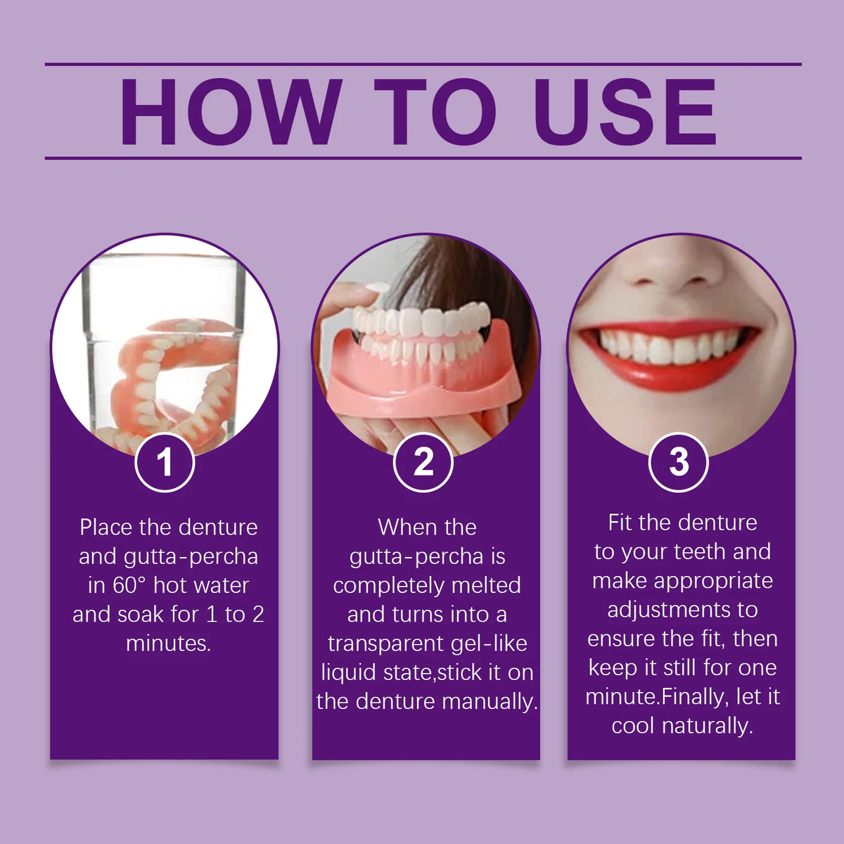 Cosmetic Silicone Denture Set for Instant Natural Smile Improvement