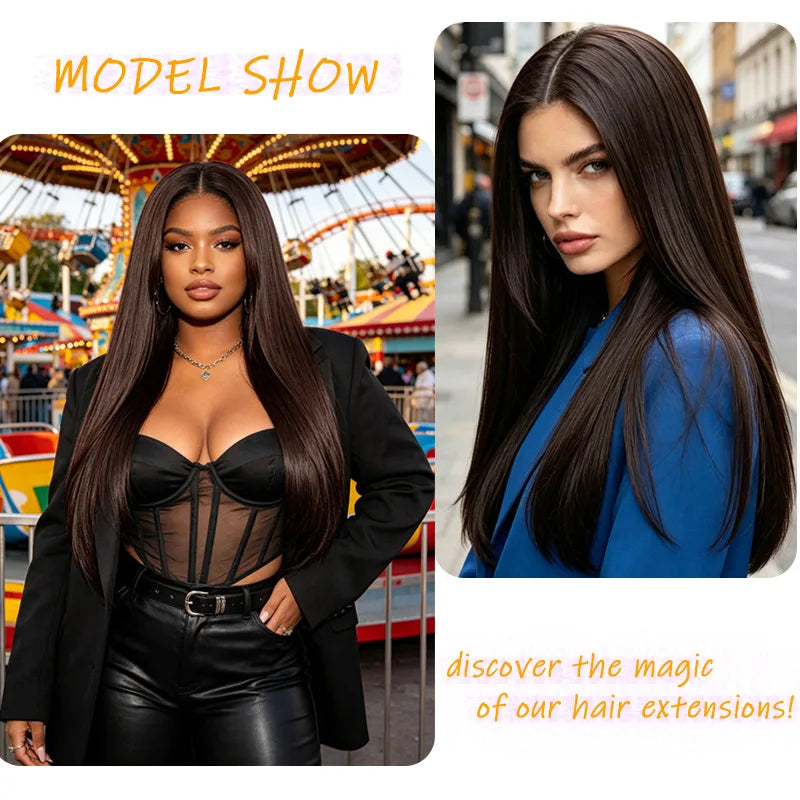 22-Inch V-Shaped Layered Hair Extension for Instant Volume - 12