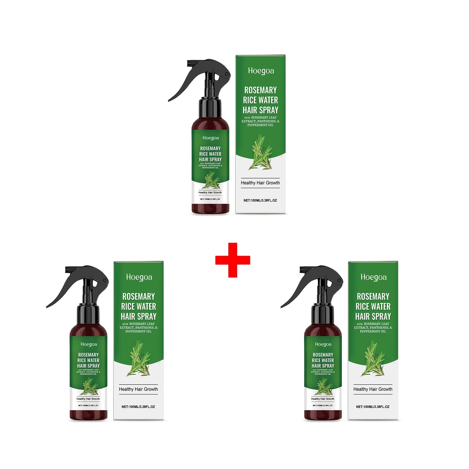 Rosemary Rice Water Hair Spray for Dry Frizzy Hair and Scalp Repair - 18