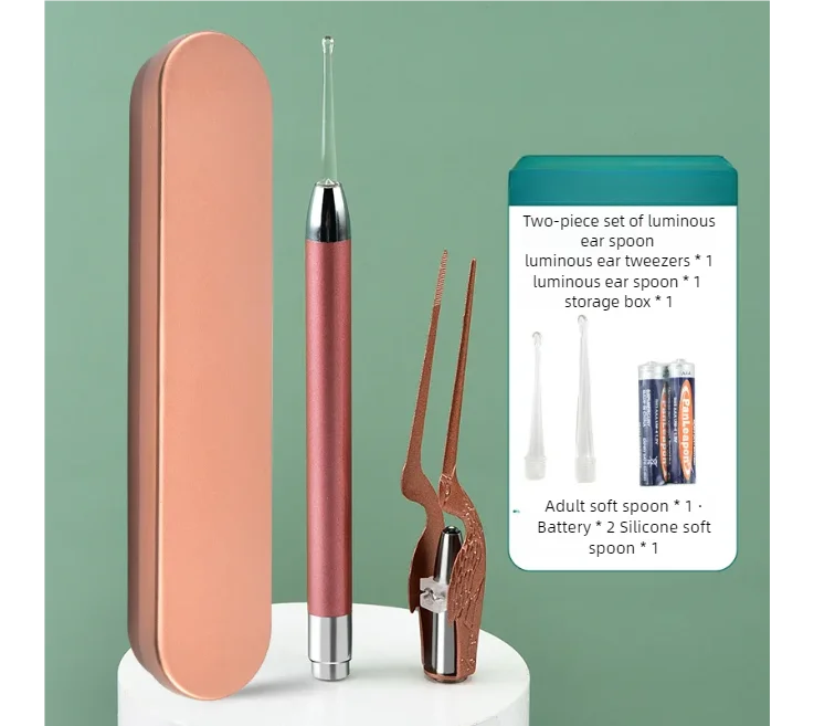 LED Illuminated Ear Wax Removal Tool Kit for Kids and Adults