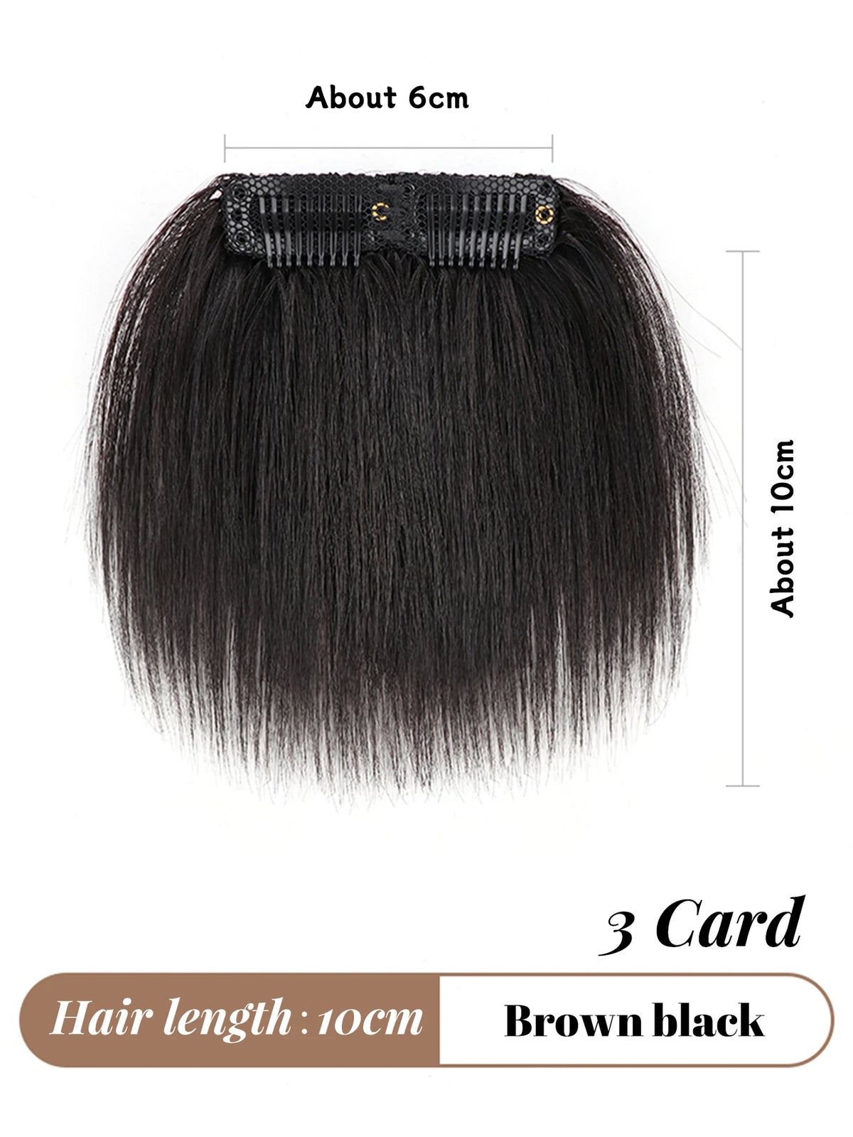Clip-In Hair Bangs for Men High Forehead Coverage
