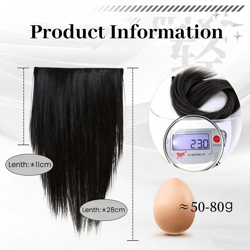 12-Inch Wavy Clip-In Hair Extension Set for Women - 3