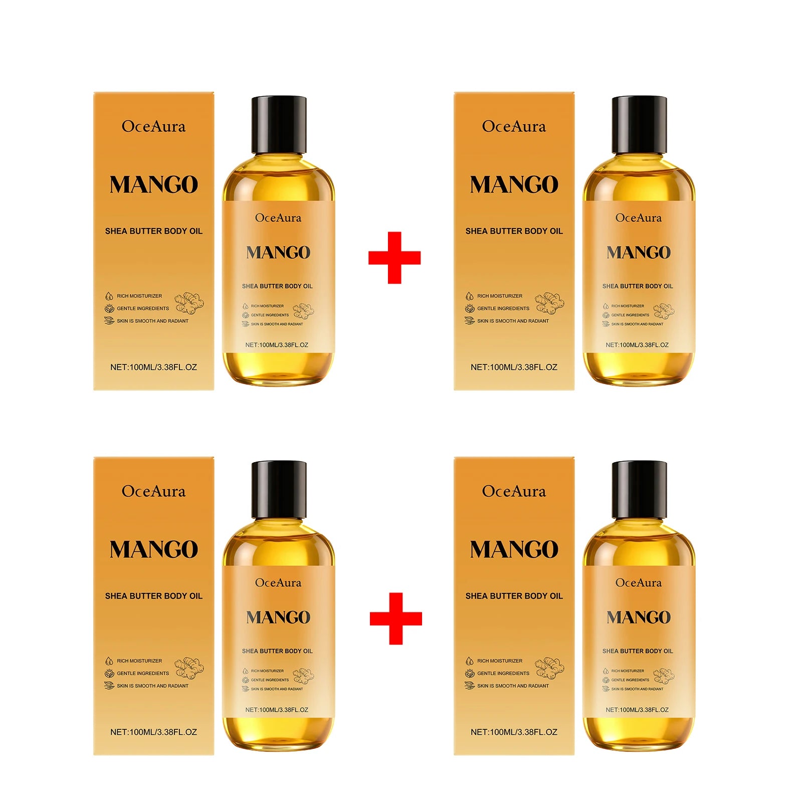Mango Shea Butter Body Oil for Deep Skin Hydration and Smoothing Rough Skin - 13