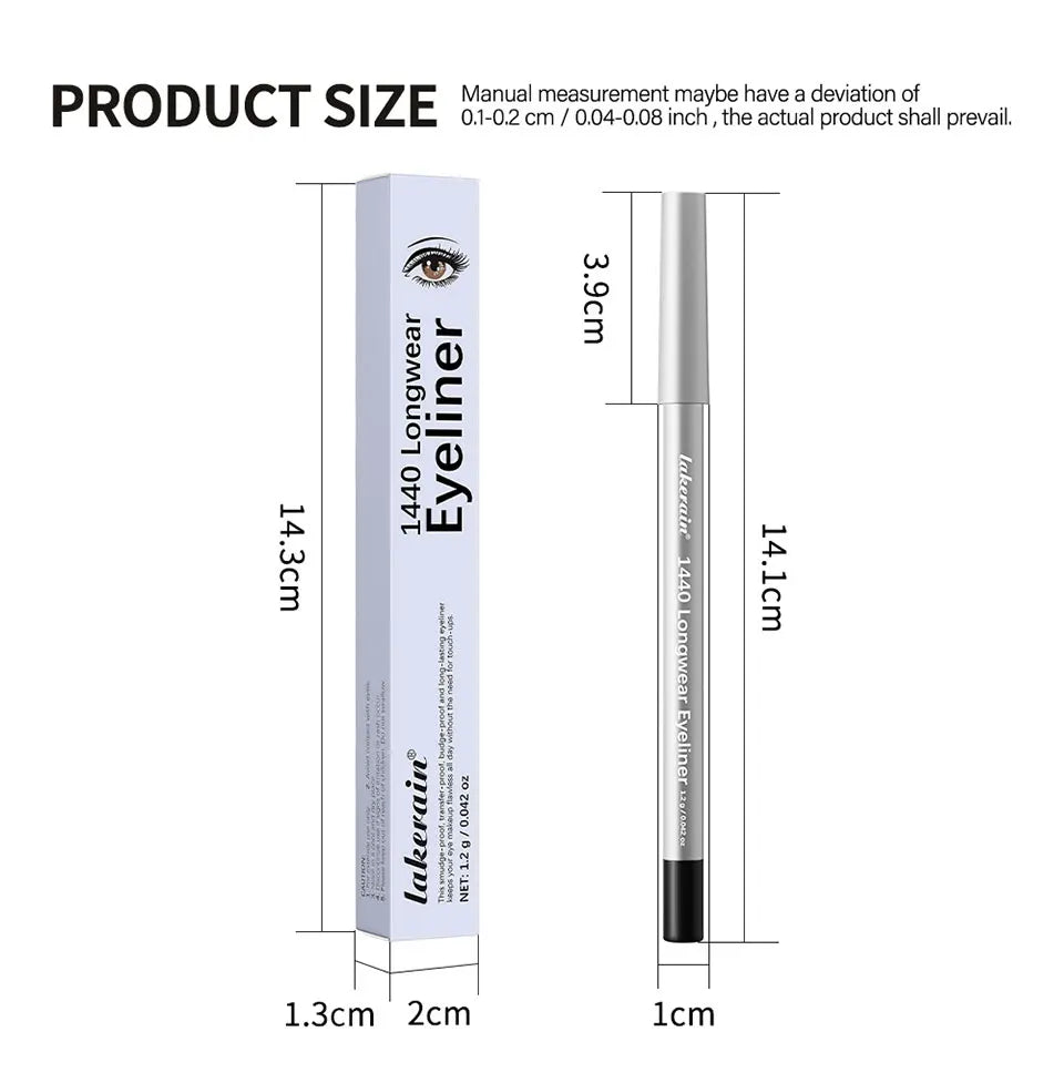 Waterproof Long-Lasting Smudge-Proof Eyeliner Pencil for All Day Wear