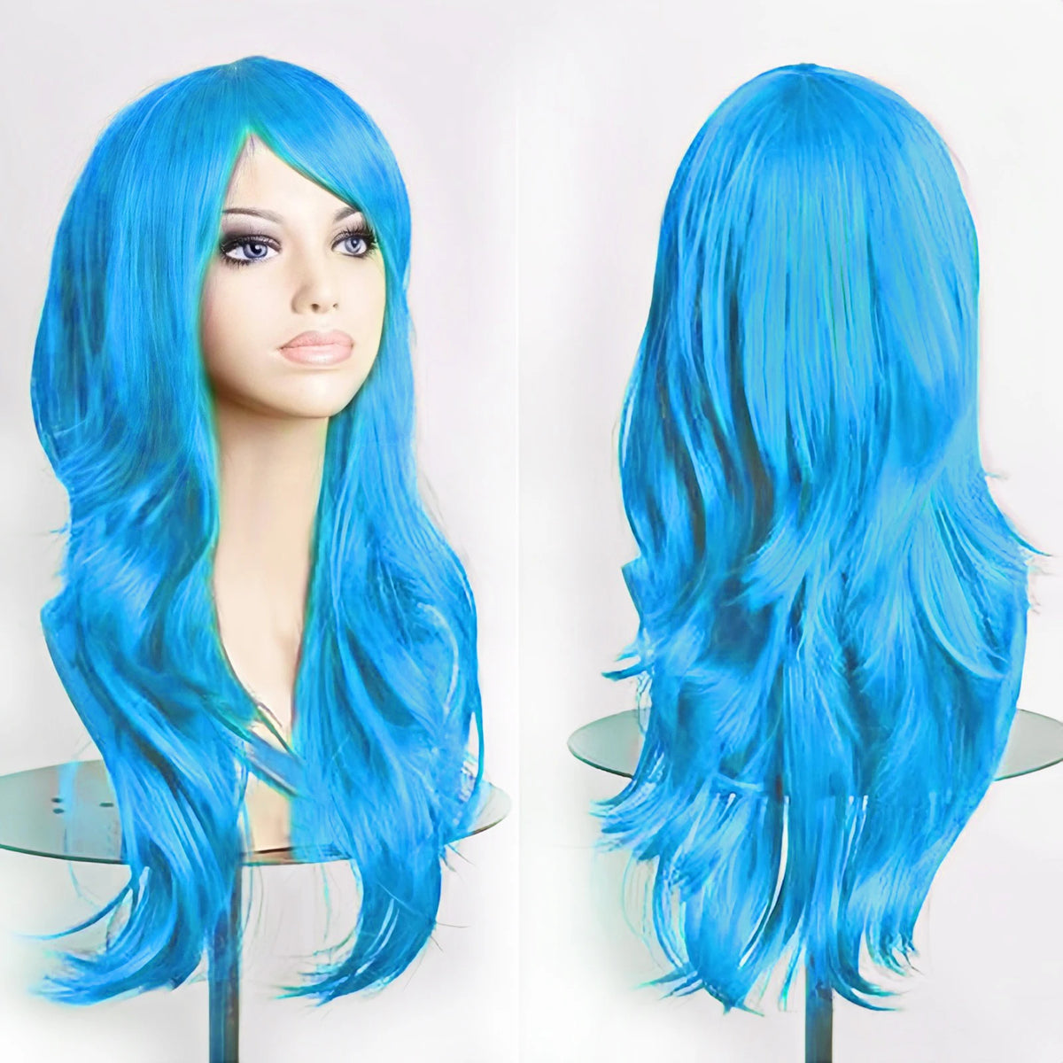 Long Wavy Synthetic Hair Wig for Cosplay and Costume Parties