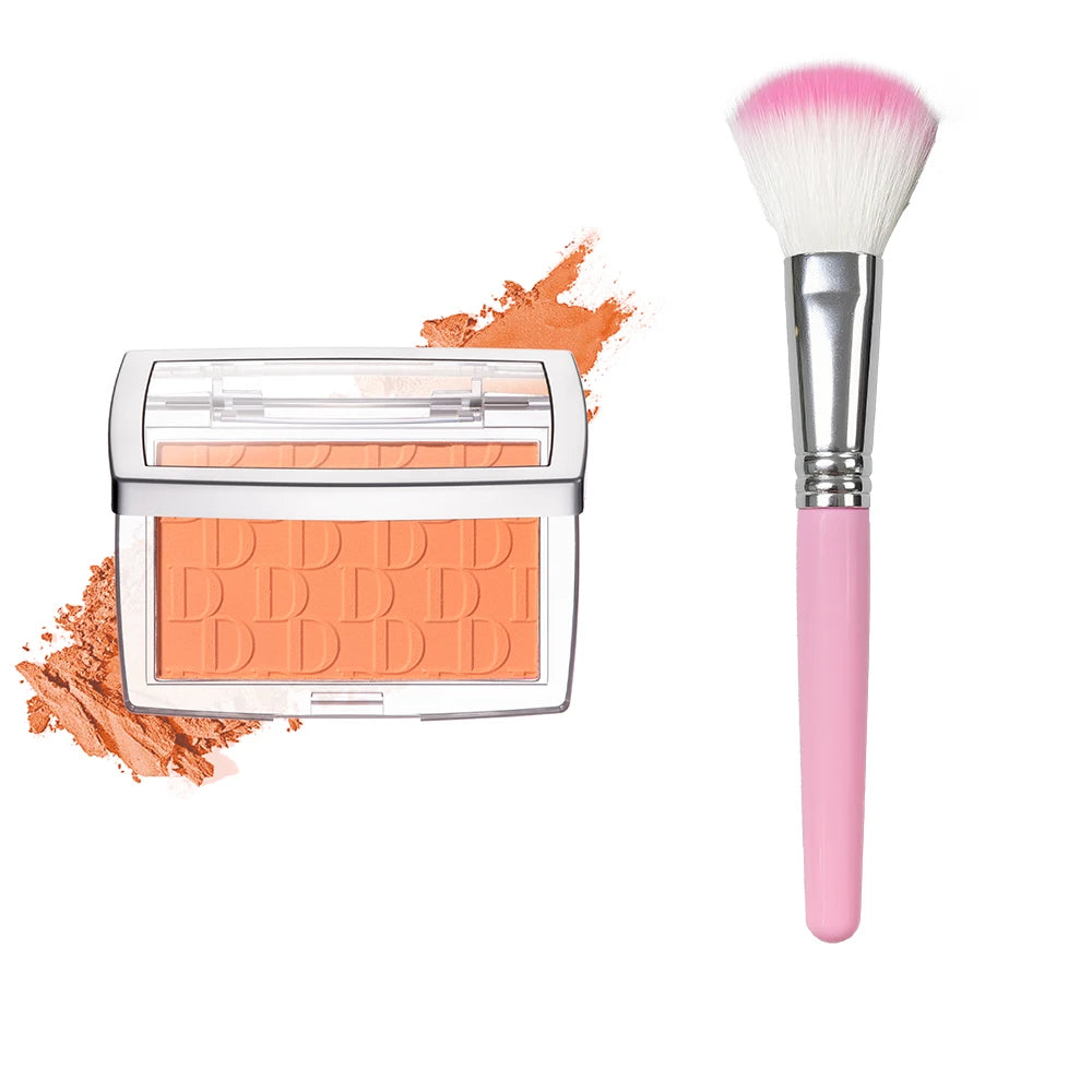 Embossed Matte Face Blush Palette with Professional Application Brush